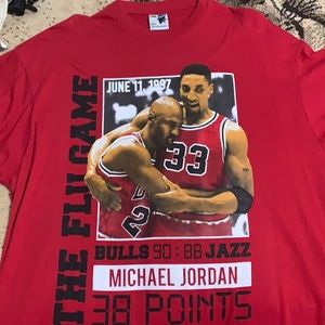 Michael Jordan Pippen Chicago Bulls Flu Game T-shirt Men’s Size XXL